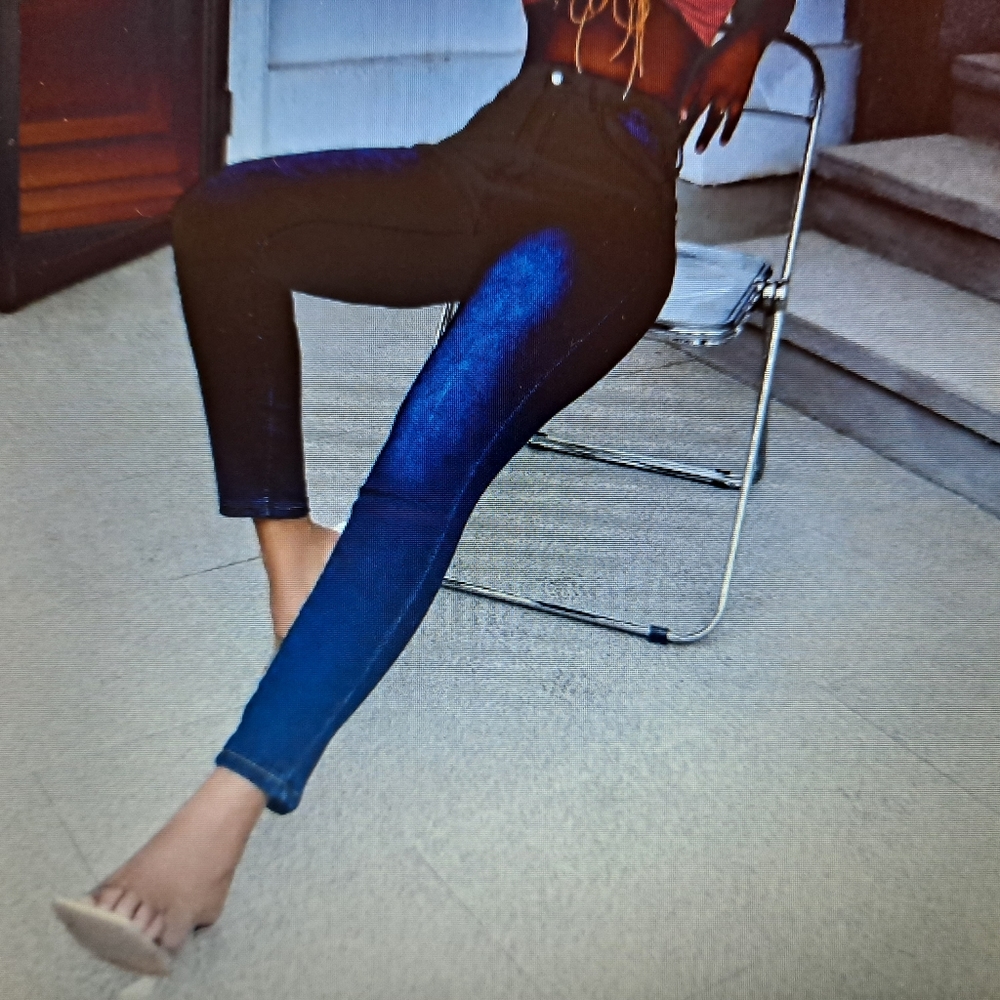 High Waist Stretchy Jeans, High Rise  Slim